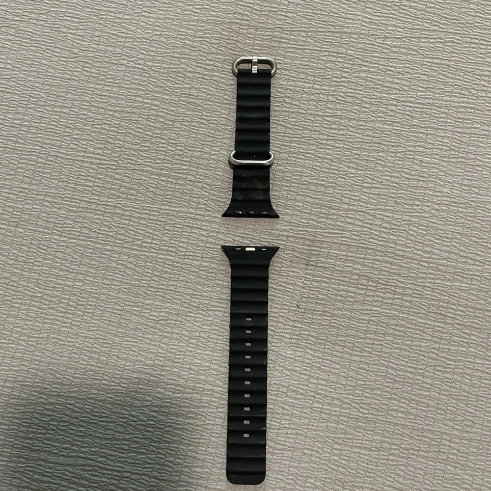 Black Apple Watch swimming band